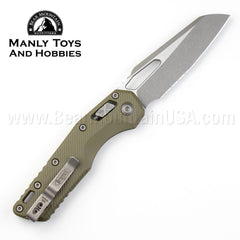 MICROTECH MSI S/E Fluted G-10 OD Green Apocalyptic Partial Serrated 210-11APFLGTOD 99