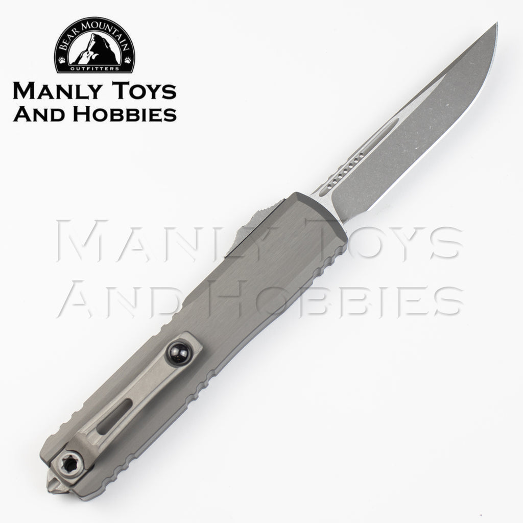 Microtech Ultratech Gen IV Tactical 11214-10 APNC  AUTO OTF Knife 3.5" Bohler M390MK Black Drop Point Blade, Black Machined Aluminum Handles, Reversible Clip (Copy) 2
