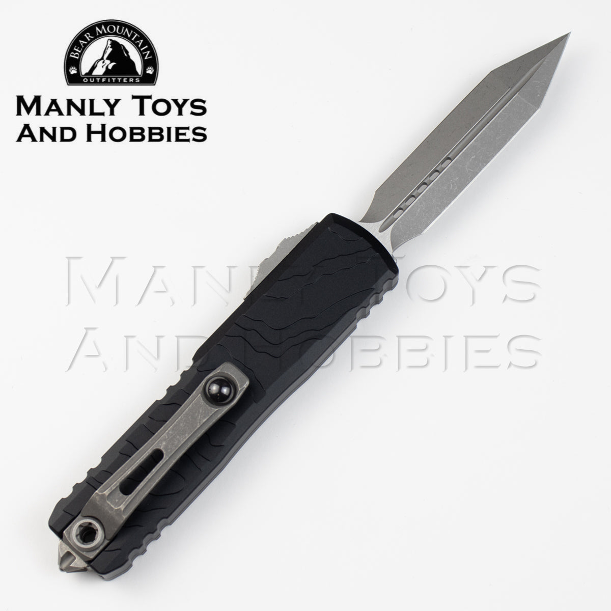 Authorized Dealer, Microtech UTX-85 Gen IV Spartan TOPO engraved 12304-10AP  OTF Bear Mountain Outfitters