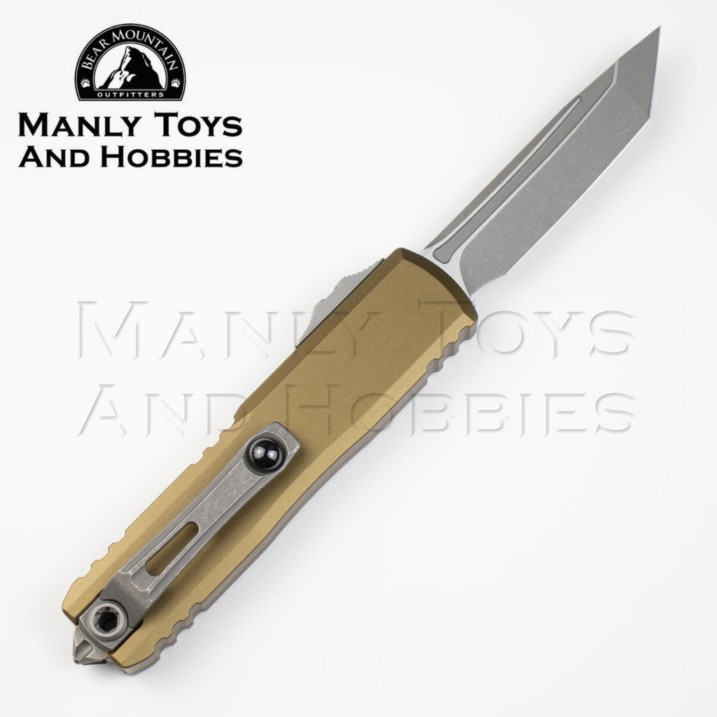 Microtech UTX-85 Gen III Spartan T/E Gold 12334-10 AP Available at Bear Mountain Outfitters 904-377-3844