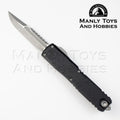 Microtech Ultratech Gen IV Black Topographic Deep Engraved 3.55" Interceptor M390MK Apocalyptic 11174TP-10APS