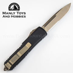 Microtech UTX-85 S/E Combo OTF Automatic Knife Bronzed Finish 231-14