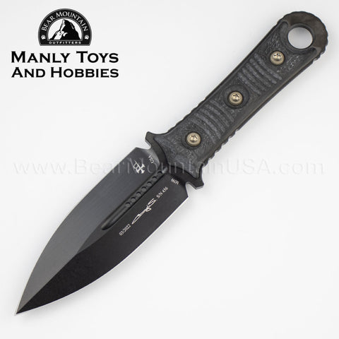 Microtech SBD Fixed Blade in DLC Serrated. 201-1DLCS