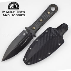Microtech SBD Fixed Blade in DLC Serrated. 201-1DLCS 4