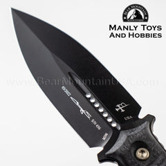 Microtech SBD Fixed Blade in DLC Serrated. 201-1DLCS 5