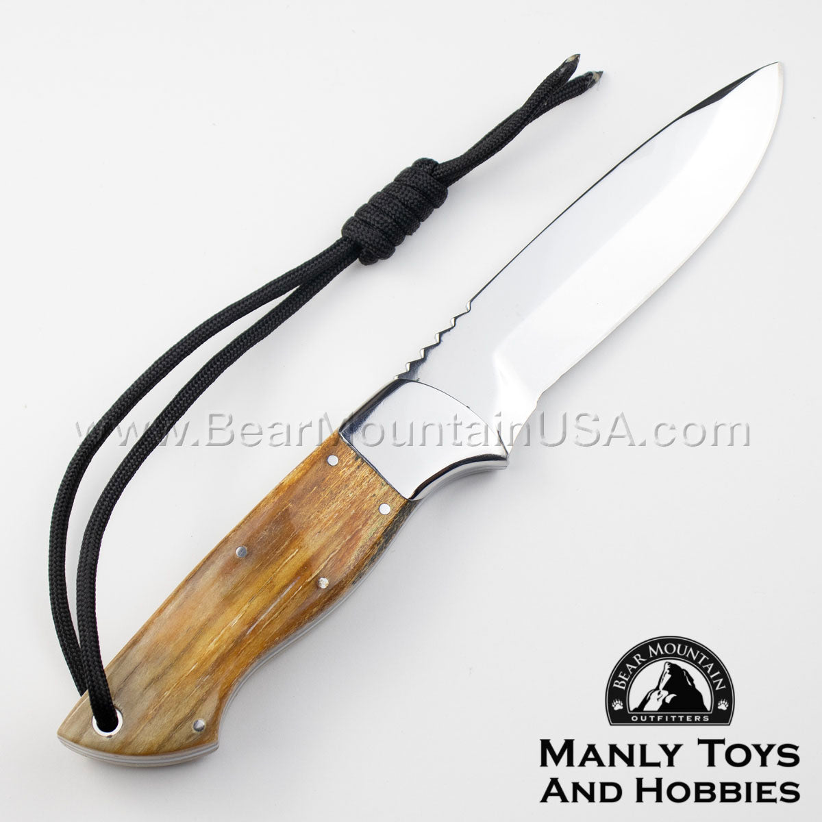 Custom Davis Knives swordfish scale fixed blade, handle detail